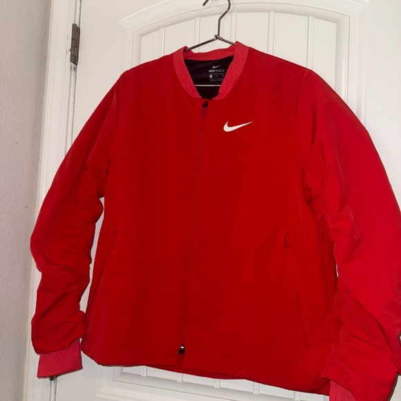 Nike Women's Vibrant Red Bomber Jacket - Picture 4 of 16